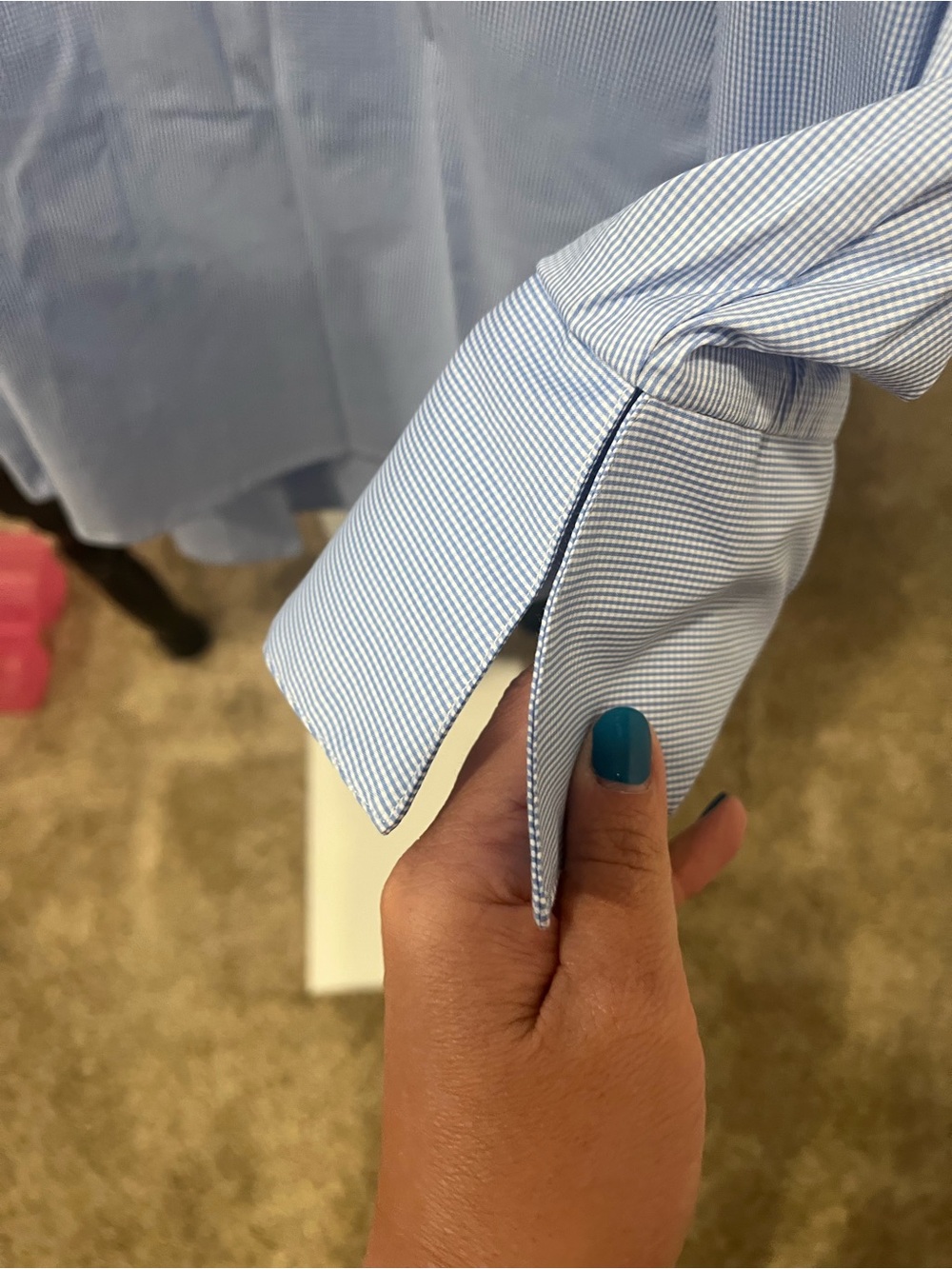 NWT Ravel Light Blue Women's Button-Down Shirt - Picture 3 of 9
